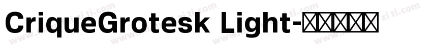 CriqueGrotesk Light字体转换